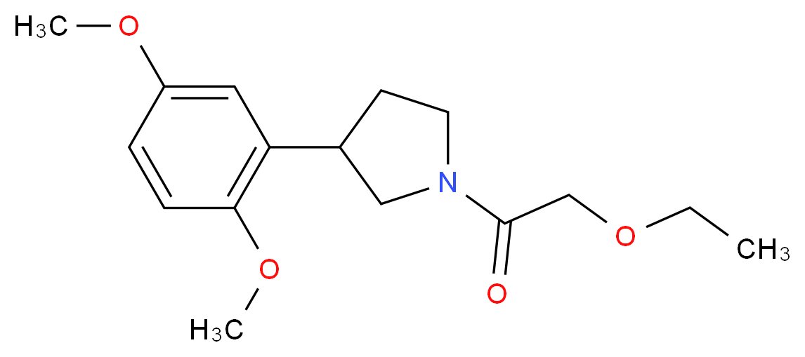 3-(2,5-dimethoxyphenyl)-1-(ethoxyacetyl)pyrrolidine_分子结构_CAS_)