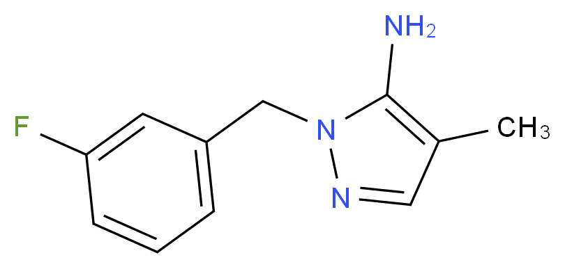 1-(3-Fluorobenzyl)-4-methyl-1H-pyrazol-5-amine_分子结构_CAS_1015845-64-3)