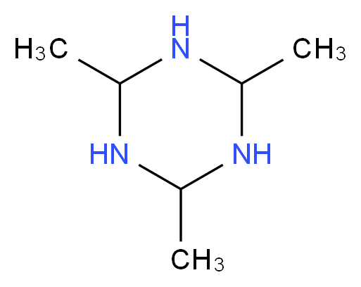 2,4,6-trimethyl-1,3,5-triazinane_分子结构_CAS_58052-80-5