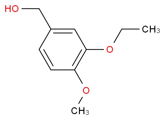 (3-ethoxy-4-methoxyphenyl)methanol_分子结构_CAS_147730-26-5