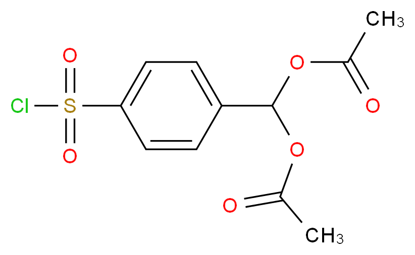 (acetyloxy)[4-(chlorosulfonyl)phenyl]methyl acetate_分子结构_CAS_69232-47-9)