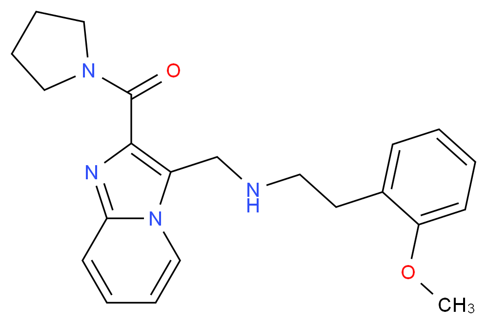 2-(2-methoxyphenyl)-N-{[2-(1-pyrrolidinylcarbonyl)imidazo[1,2-a]pyridin-3-yl]methyl}ethanamine_分子结构_CAS_)