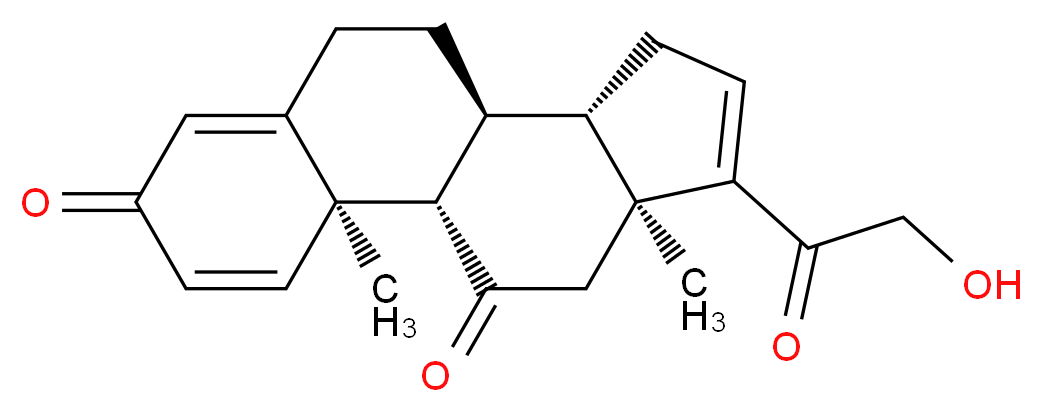 21-Hydroxypregna-1,4,16-triene-3,11,20-trione_分子结构_CAS_102447-86-9)