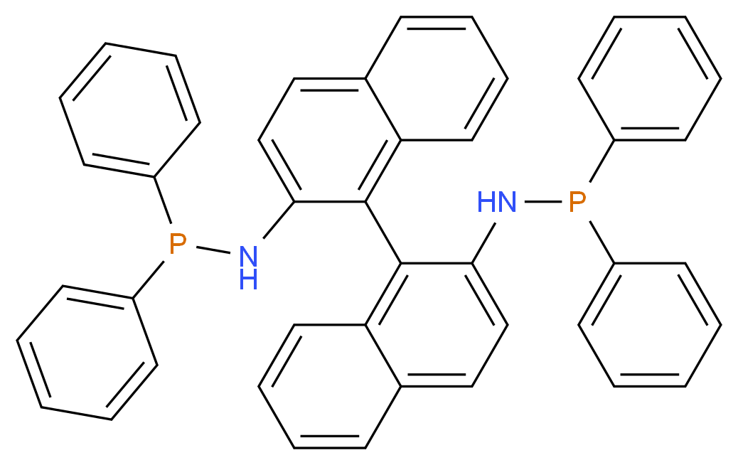 N-(diphenylphosphanyl)-1-{2-[(diphenylphosphanyl)amino]naphthalen-1-yl}naphthalen-2-amine_分子结构_CAS_74974-15-5