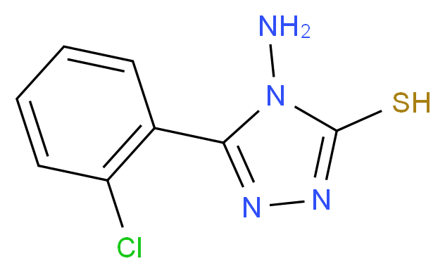 4-amino-5-(2-chlorophenyl)-4H-1,2,4-triazole-3-thiol_分子结构_CAS_13229-02-2