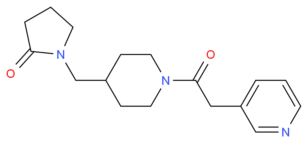 1-{[1-(3-pyridinylacetyl)-4-piperidinyl]methyl}-2-pyrrolidinone_分子结构_CAS_)