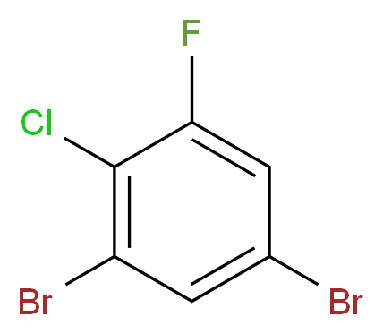 1,5-dibromo-2-chloro-3-fluorobenzene_分子结构_CAS_202925-04-0