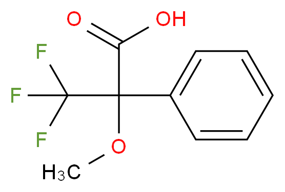 (2R)-3,3,3-trifluoro-2-methoxy-2-phenylpropanoic acid_分子结构_CAS_56135-03-6