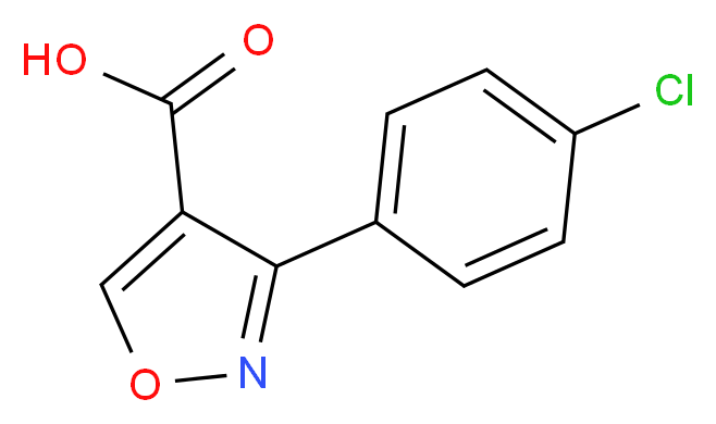 3-(4-chlorophenyl)-1,2-oxazole-4-carboxylic acid_分子结构_CAS_)