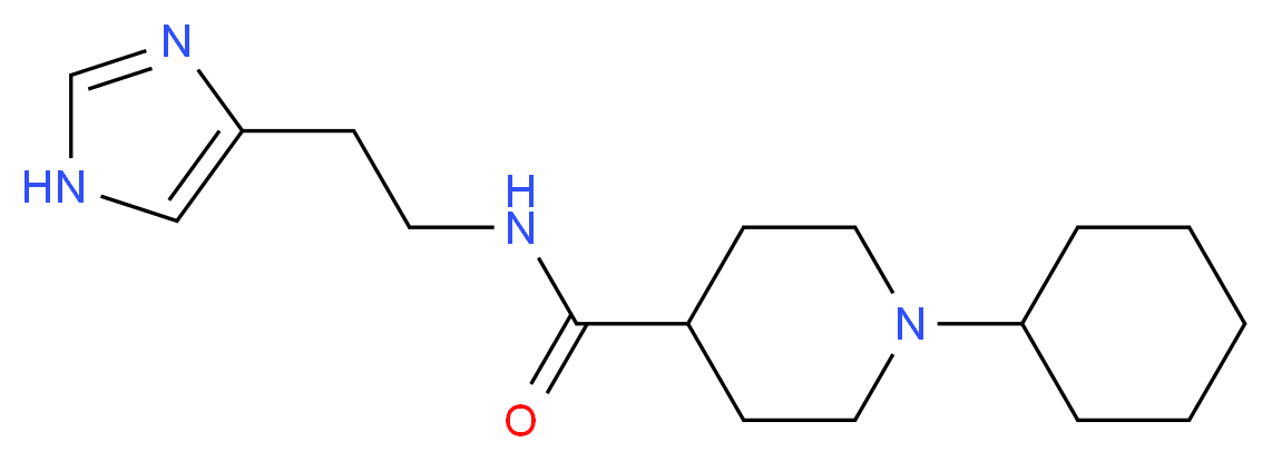 1-cyclohexyl-N-[2-(1H-imidazol-4-yl)ethyl]-4-piperidinecarboxamide_分子结构_CAS_)