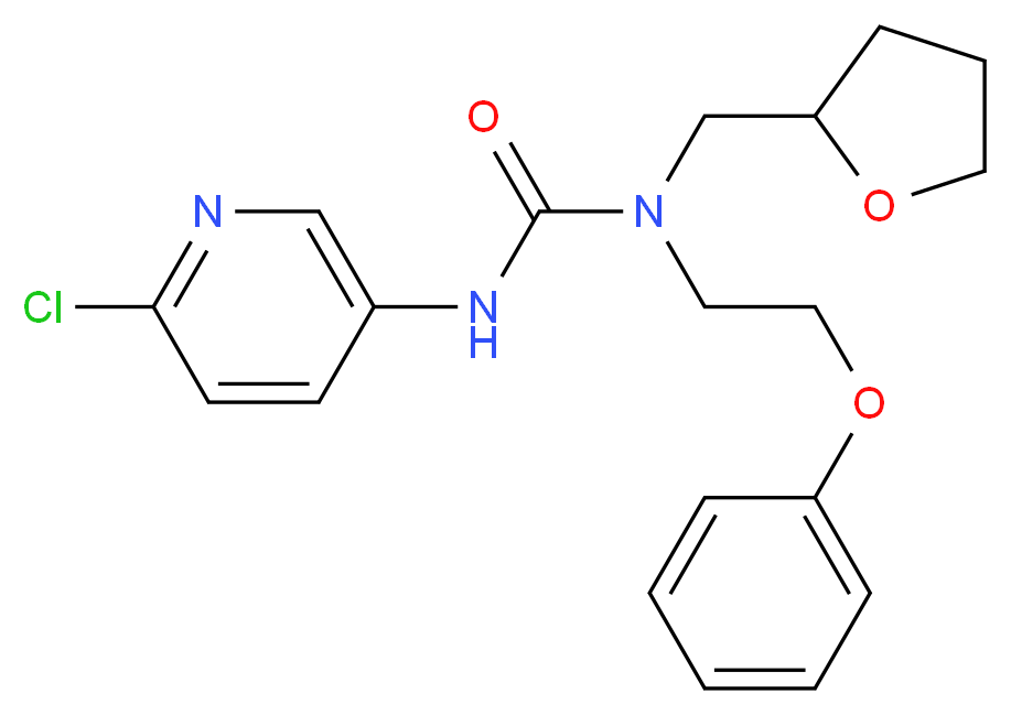 N'-(6-chloropyridin-3-yl)-N-(2-phenoxyethyl)-N-(tetrahydrofuran-2-ylmethyl)urea_分子结构_CAS_)