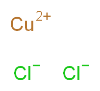 copper(2+) ion dichloride_分子结构_CAS_7447-39-4