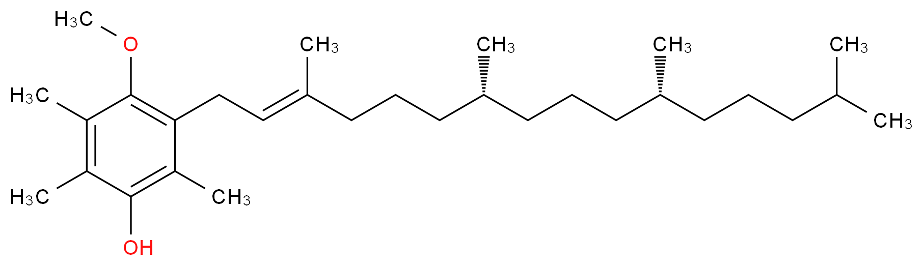 [R,R-(E)]-4-Methoxy-2,3,6-trimethyl-5-(3,7,11,15-tetramethyl-2-hexadecenyl)phenol_分子结构_CAS_86993-71-7)