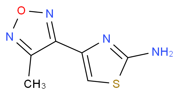 4-(4-Methyl-furazan-3-yl)-thiazol-2-ylamine_分子结构_CAS_)