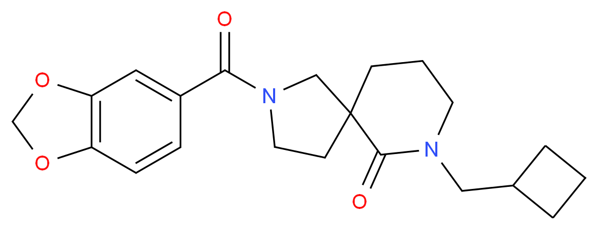 2-(1,3-benzodioxol-5-ylcarbonyl)-7-(cyclobutylmethyl)-2,7-diazaspiro[4.5]decan-6-one_分子结构_CAS_)