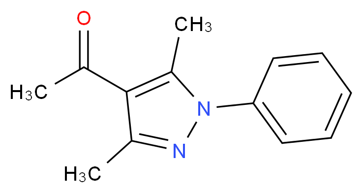 1-(3,5-dimethyl-1-phenyl-1H-pyrazol-4-yl)ethan-1-one_分子结构_CAS_)