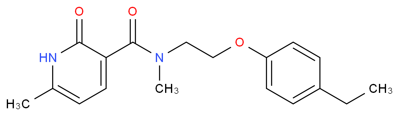 N-[2-(4-ethylphenoxy)ethyl]-N,6-dimethyl-2-oxo-1,2-dihydropyridine-3-carboxamide_分子结构_CAS_)