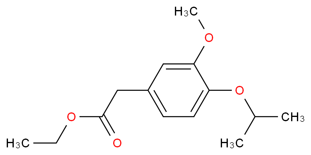 ethyl 2-[3-methoxy-4-(propan-2-yloxy)phenyl]acetate_分子结构_CAS_1256581-66-4