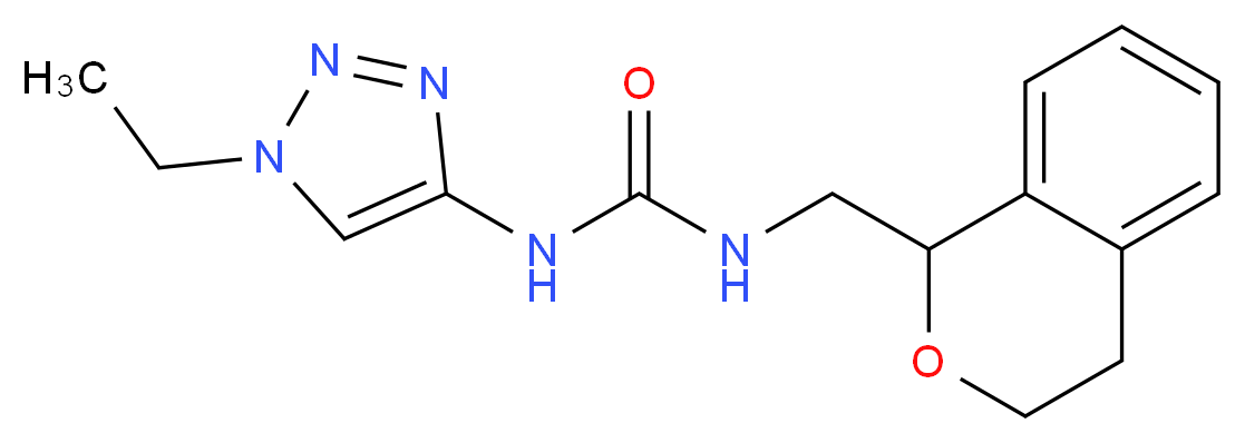 N-(3,4-dihydro-1H-2-benzopyran-1-ylmethyl)-N'-(1-ethyl-1H-1,2,3-triazol-4-yl)urea_分子结构_CAS_)