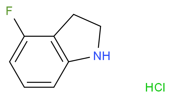 4-Fluoroindoline hydrochloride_分子结构_CAS_1210147-74-2)