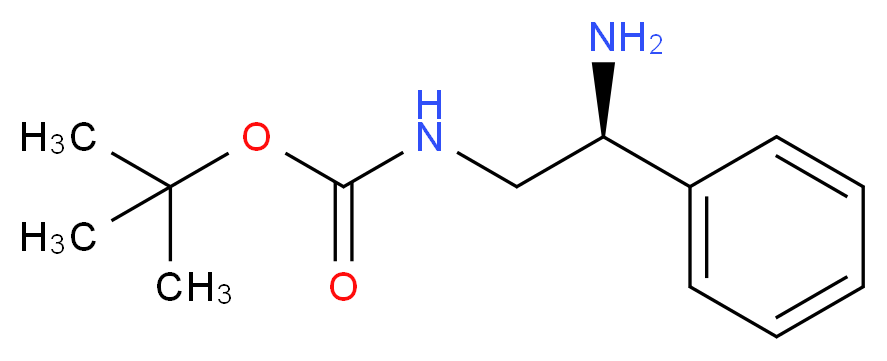 tert-butyl N-[(2S)-2-amino-2-phenylethyl]carbamate_分子结构_CAS_943322-87-0