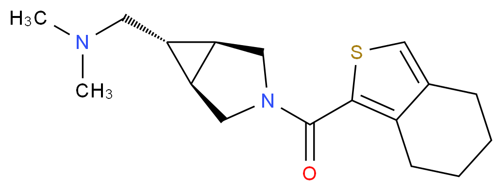 N,N-dimethyl-1-[(1R*,5S*,6r)-3-(4,5,6,7-tetrahydro-2-benzothien-1-ylcarbonyl)-3-azabicyclo[3.1.0]hex-6-yl]methanamine_分子结构_CAS_)
