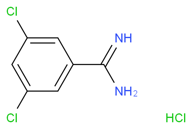 3,5-dichlorobenzene-1-carboximidamide hydrochloride_分子结构_CAS_22978-61-6