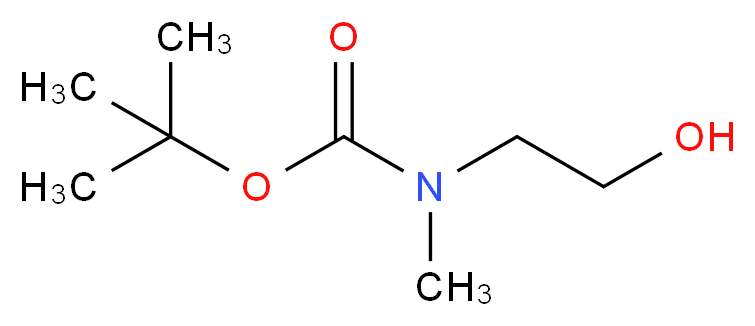tert-butyl N-(2-hydroxyethyl)-N-methylcarbamate_分子结构_CAS_57561-39-4