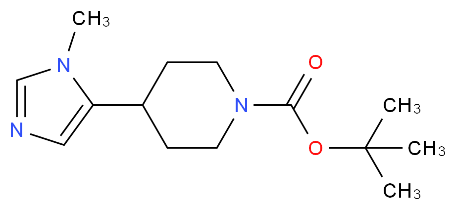 TERT-BUTYL 4-(1-METHYL-1H-IMIDAZOL-5-YL)PIPERIDINE-1-CARBOXYLATE_分子结构_CAS_)