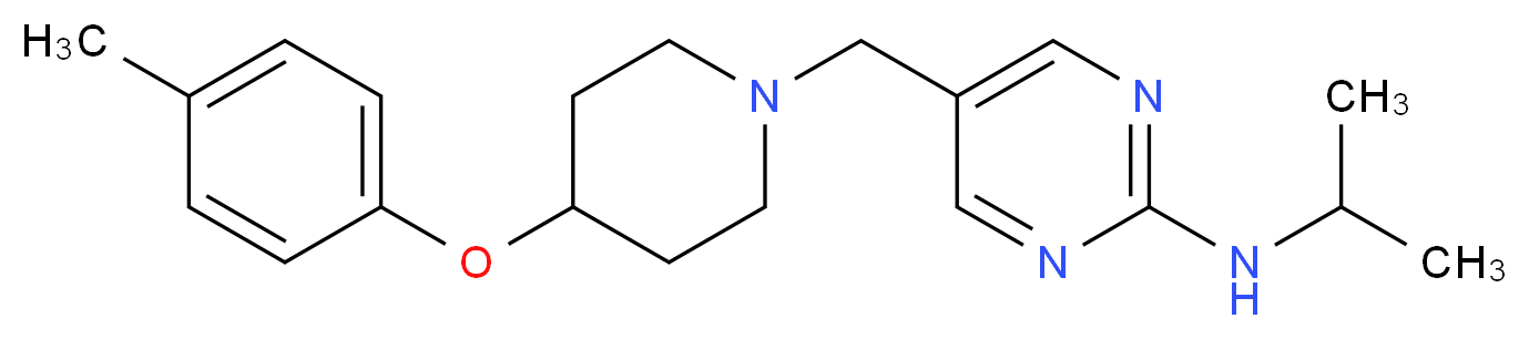 N-isopropyl-5-{[4-(4-methylphenoxy)-1-piperidinyl]methyl}-2-pyrimidinamine_分子结构_CAS_)