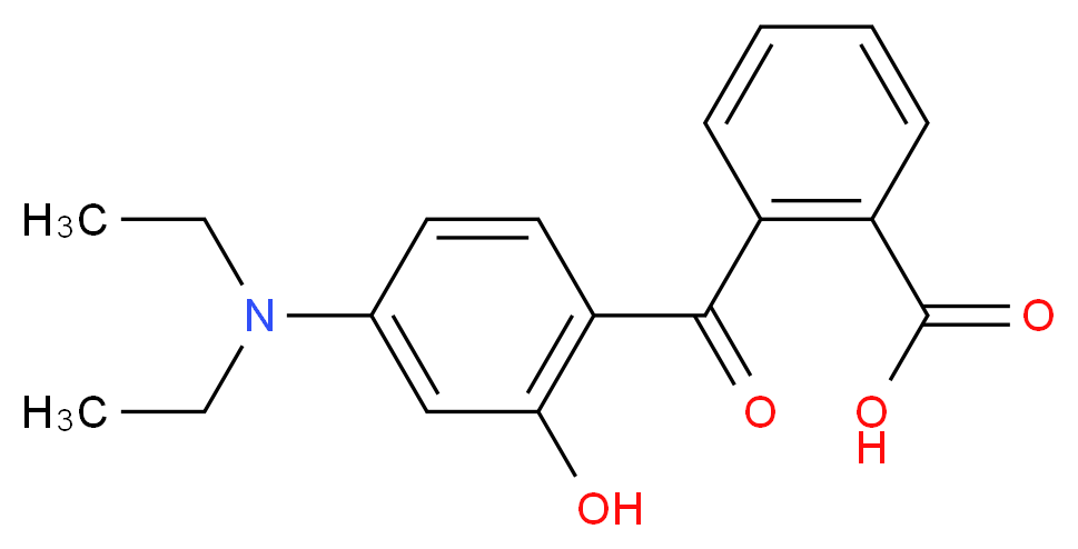 2-[4-(diethylamino)-2-hydroxybenzoyl]benzoic acid_分子结构_CAS_5809-23-4