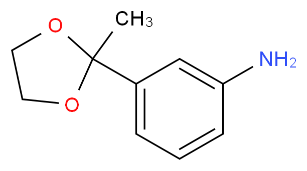 3-(2-Methyl-1,3-dioxolan-2-yl)aniline_分子结构_CAS_51226-14-3)