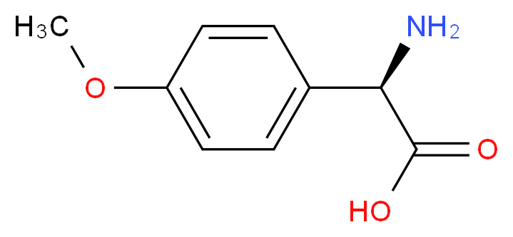 (2R)-2-amino-2-(4-methoxyphenyl)acetic acid_分子结构_CAS_24593-49-5