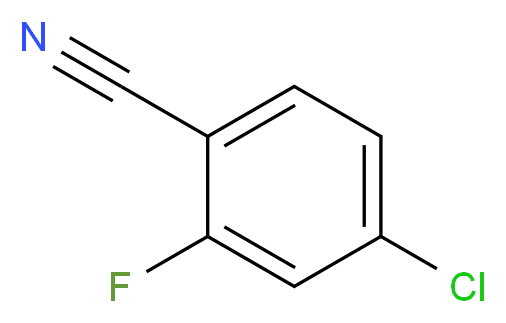 2-Fluoro-4-chlorobenzonitrile_分子结构_CAS_57381-51-8)