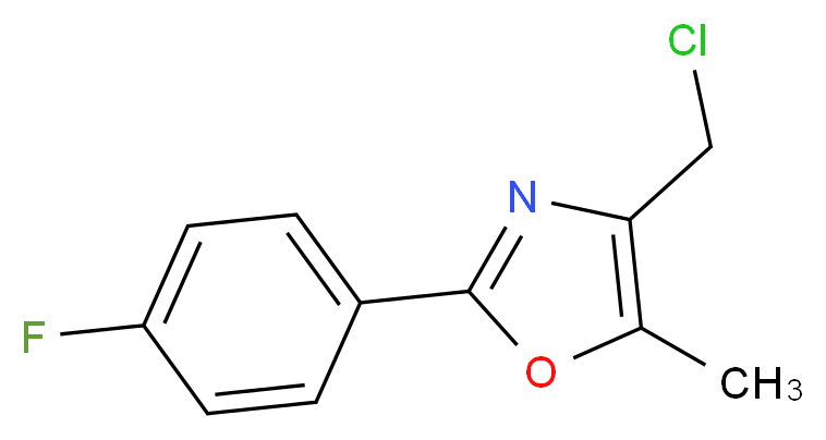 4-(chloromethyl)-2-(4-fluorophenyl)-5-methyl-1,3-oxazole_分子结构_CAS_625826-69-9)