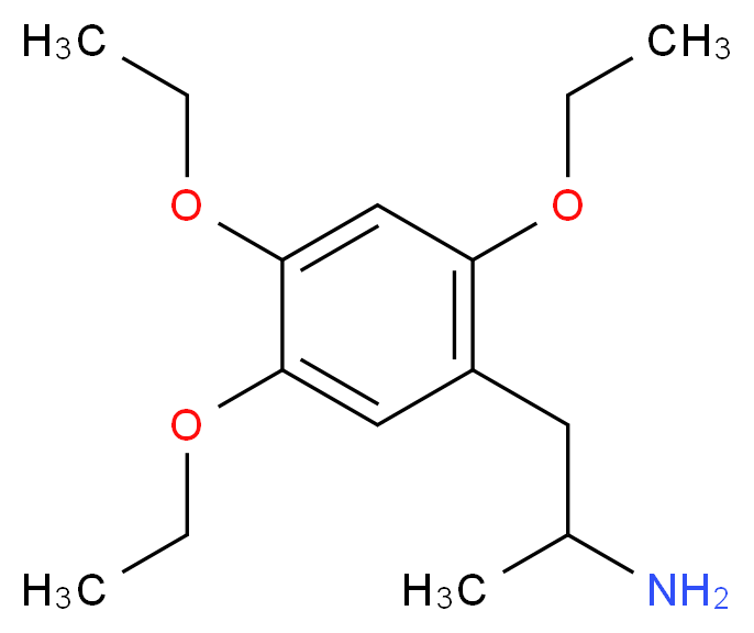 1-(2,4,5-triethoxyphenyl)propan-2-amine_分子结构_CAS_23693-42-7