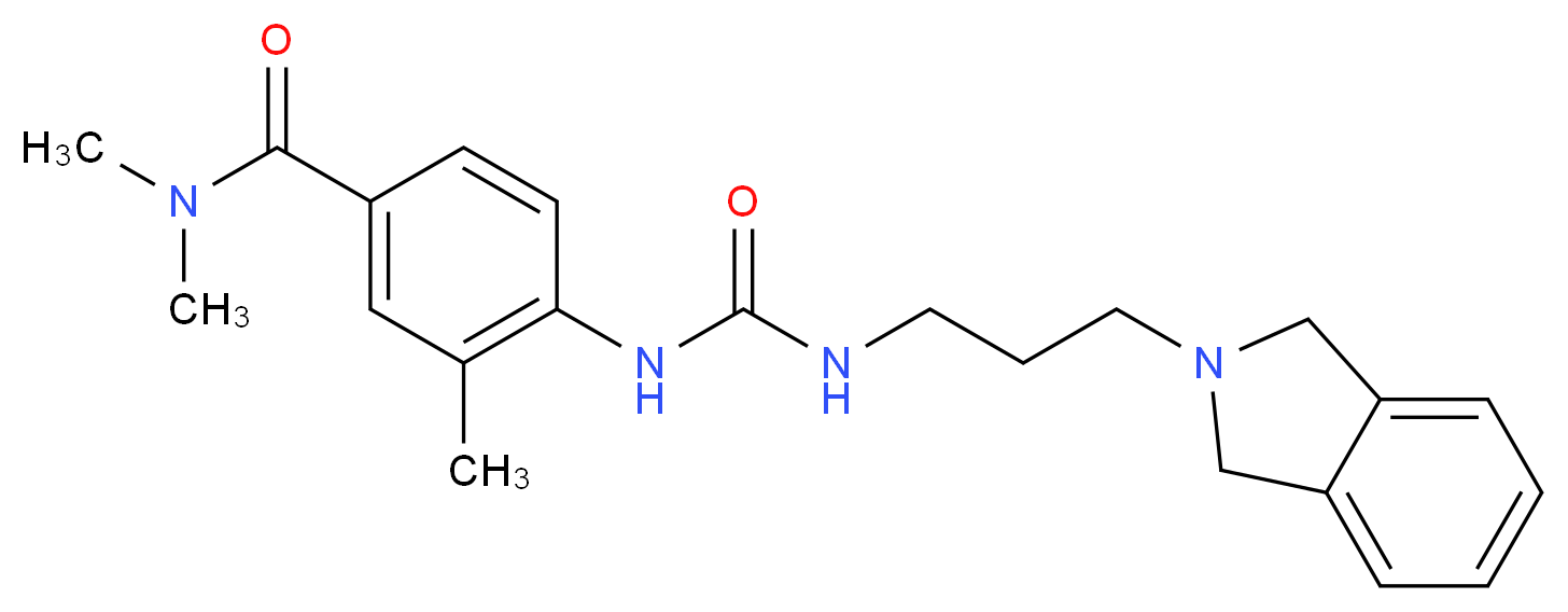 4-[({[3-(1,3-dihydro-2H-isoindol-2-yl)propyl]amino}carbonyl)amino]-N,N,3-trimethylbenzamide_分子结构_CAS_)