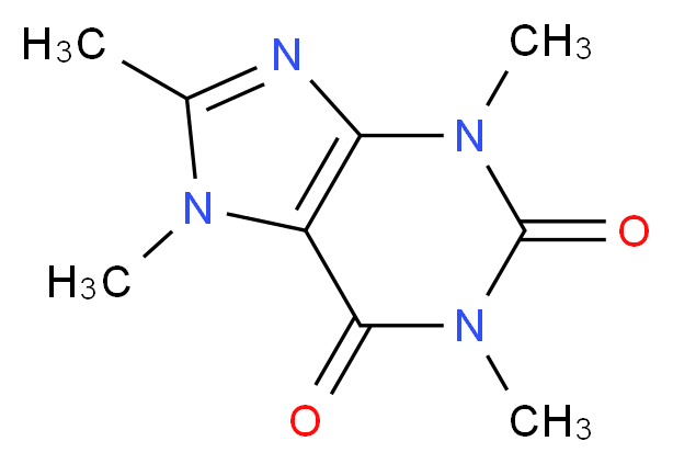 tetramethyl-2,3,6,7-tetrahydro-1H-purine-2,6-dione_分子结构_CAS_832-66-6
