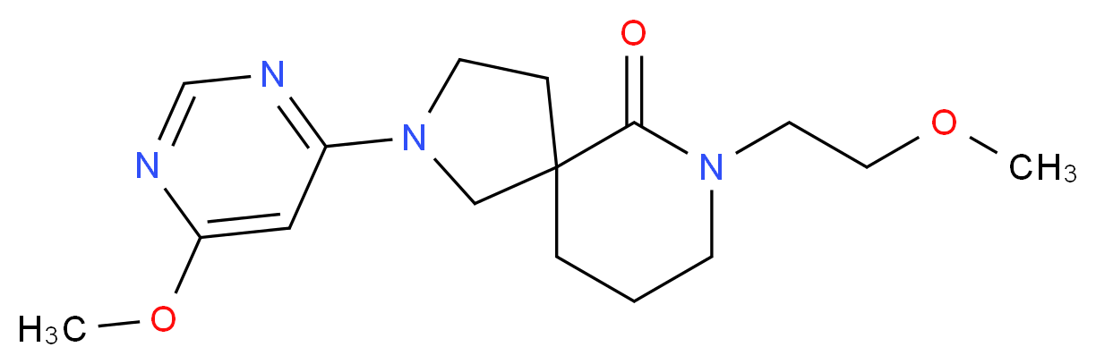7-(2-methoxyethyl)-2-(6-methoxypyrimidin-4-yl)-2,7-diazaspiro[4.5]decan-6-one_分子结构_CAS_)