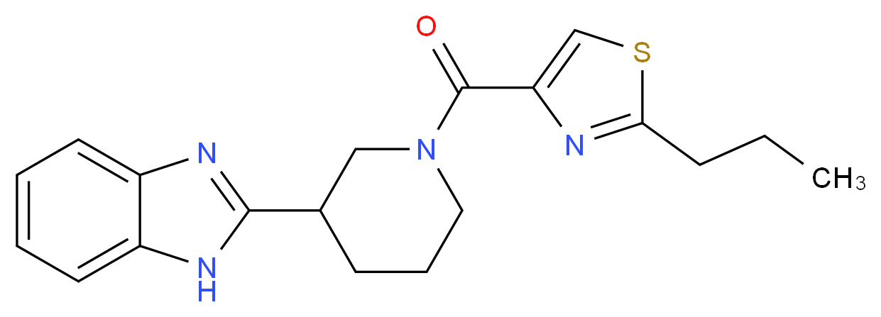 2-{1-[(2-propyl-1,3-thiazol-4-yl)carbonyl]-3-piperidinyl}-1H-benzimidazole_分子结构_CAS_)