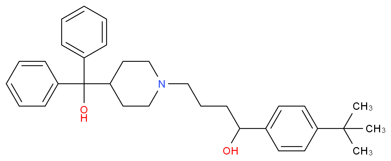 Terfenadine_分子结构_CAS_50679-08-8)