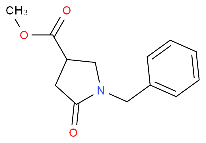 1-苄基-5-氧-3-吡咯烷羧酸甲酯_分子结构_CAS_51535-00-3)