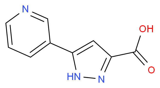 3-pyridin-3-yl-1H-pyrazole-5-carboxylic acid_分子结构_CAS_374064-01-4)