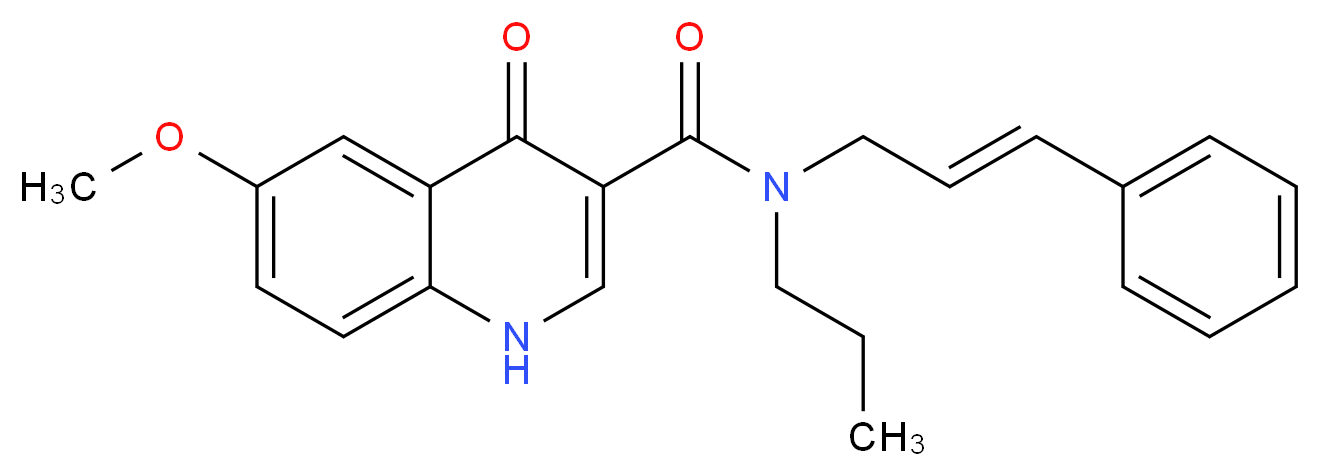 6-methoxy-4-oxo-N-[(2E)-3-phenylprop-2-en-1-yl]-N-propyl-1,4-dihydroquinoline-3-carboxamide_分子结构_CAS_)