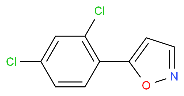 5-(2,4-Dichlorophenyl)isoxazole_分子结构_CAS_)