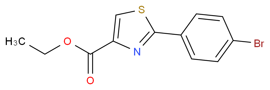 ethyl 2-(4-bromophenyl)-1,3-thiazole-4-carboxylate_分子结构_CAS_885278-75-1