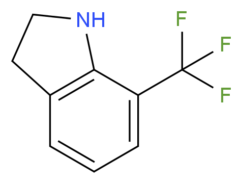 7-(trifluoromethyl)-2,3-dihydro-1H-indole_分子结构_CAS_959236-00-1