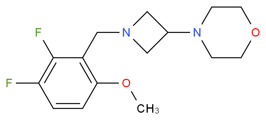 4-[1-(2,3-difluoro-6-methoxybenzyl)azetidin-3-yl]morpholine_分子结构_CAS_)
