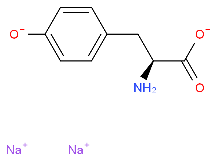 disodium (2S)-2-amino-3-(4-oxidophenyl)propanoate_分子结构_CAS_69847-45-6