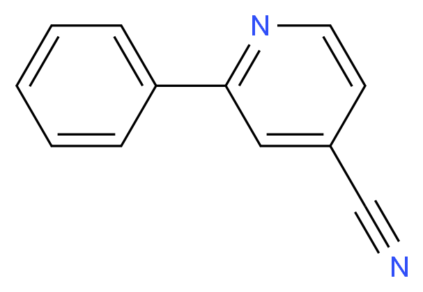 2-phenylpyridine-4-carbonitrile_分子结构_CAS_33744-17-1
